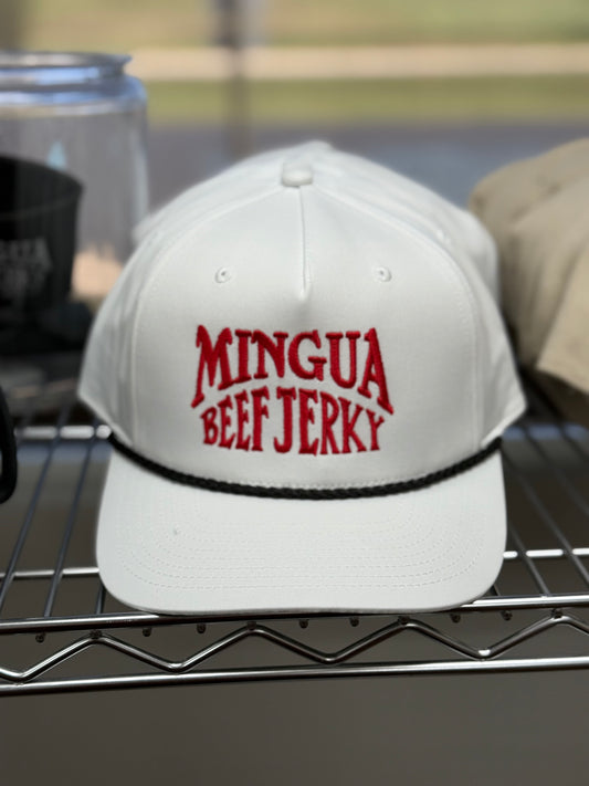 White with Black Roping Hat